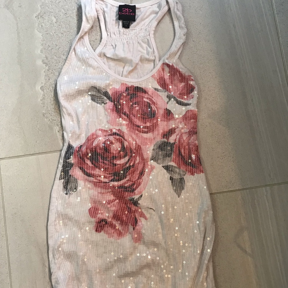 Bebe Sequin Tank
